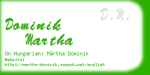 dominik martha business card