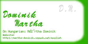 dominik martha business card